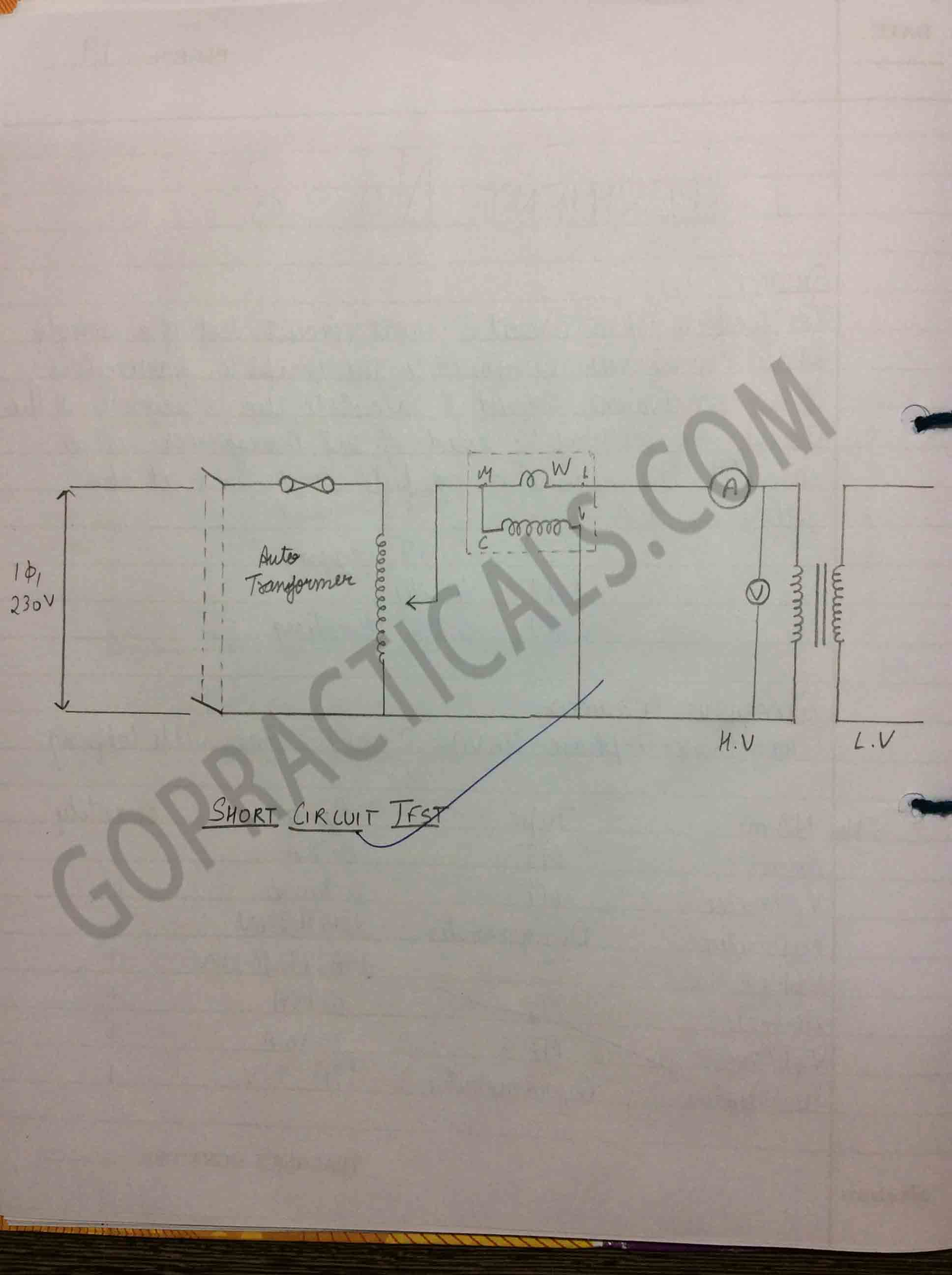 to perform Open and Short Circuit test of a single phase transformer-4