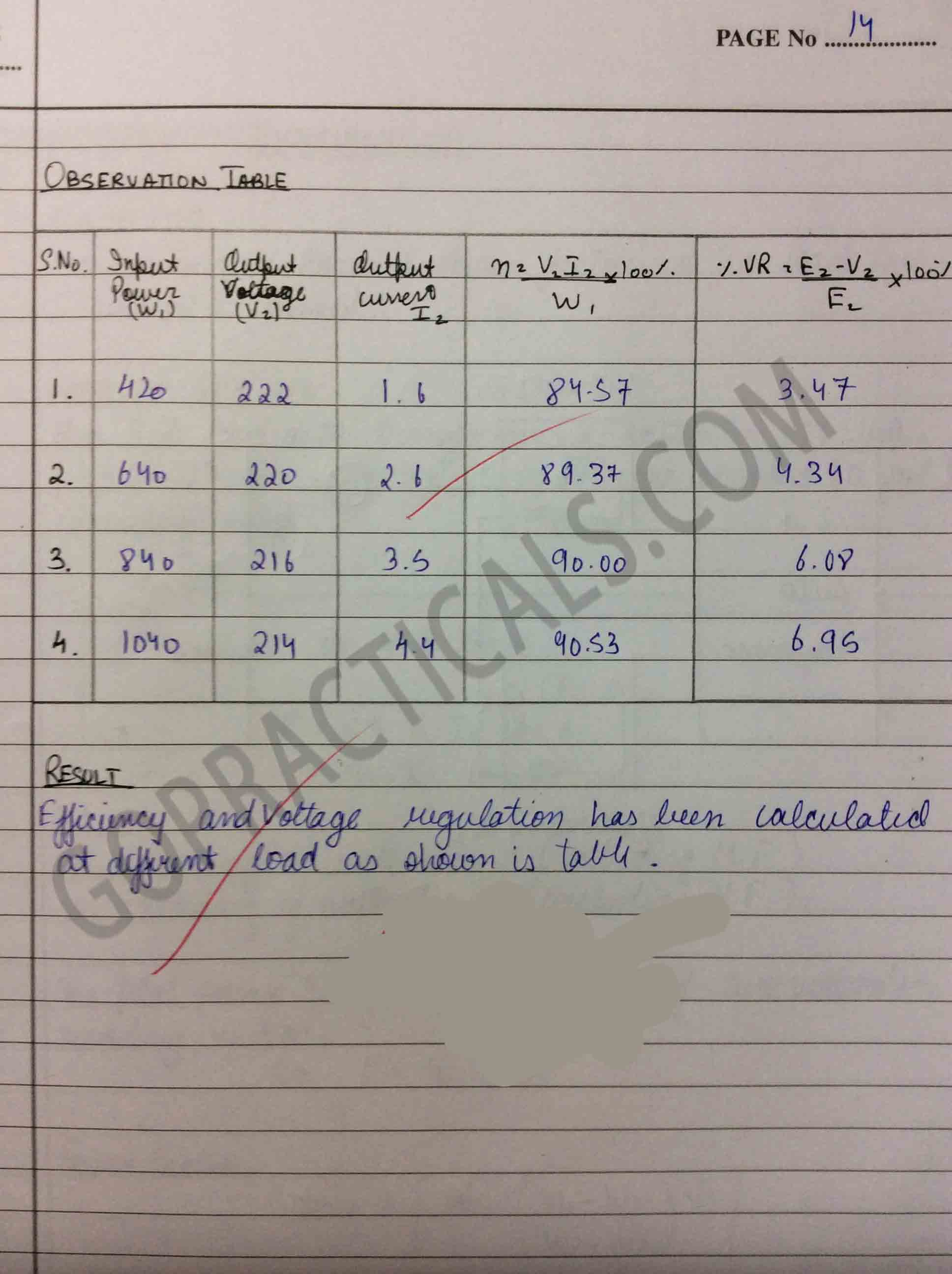 load test on single phase transformer-5