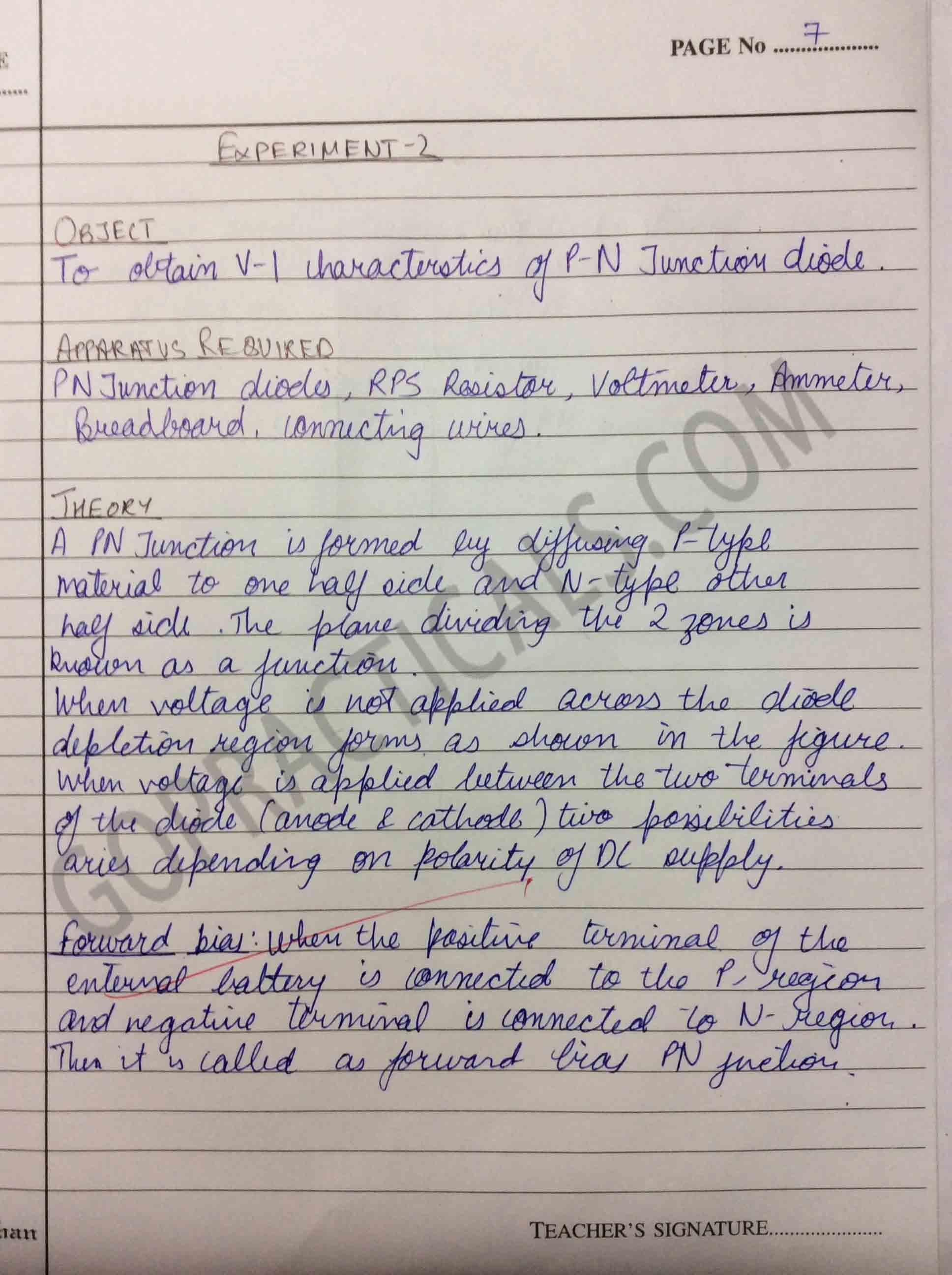 V-I characteristics of P-N Junction Diode-1