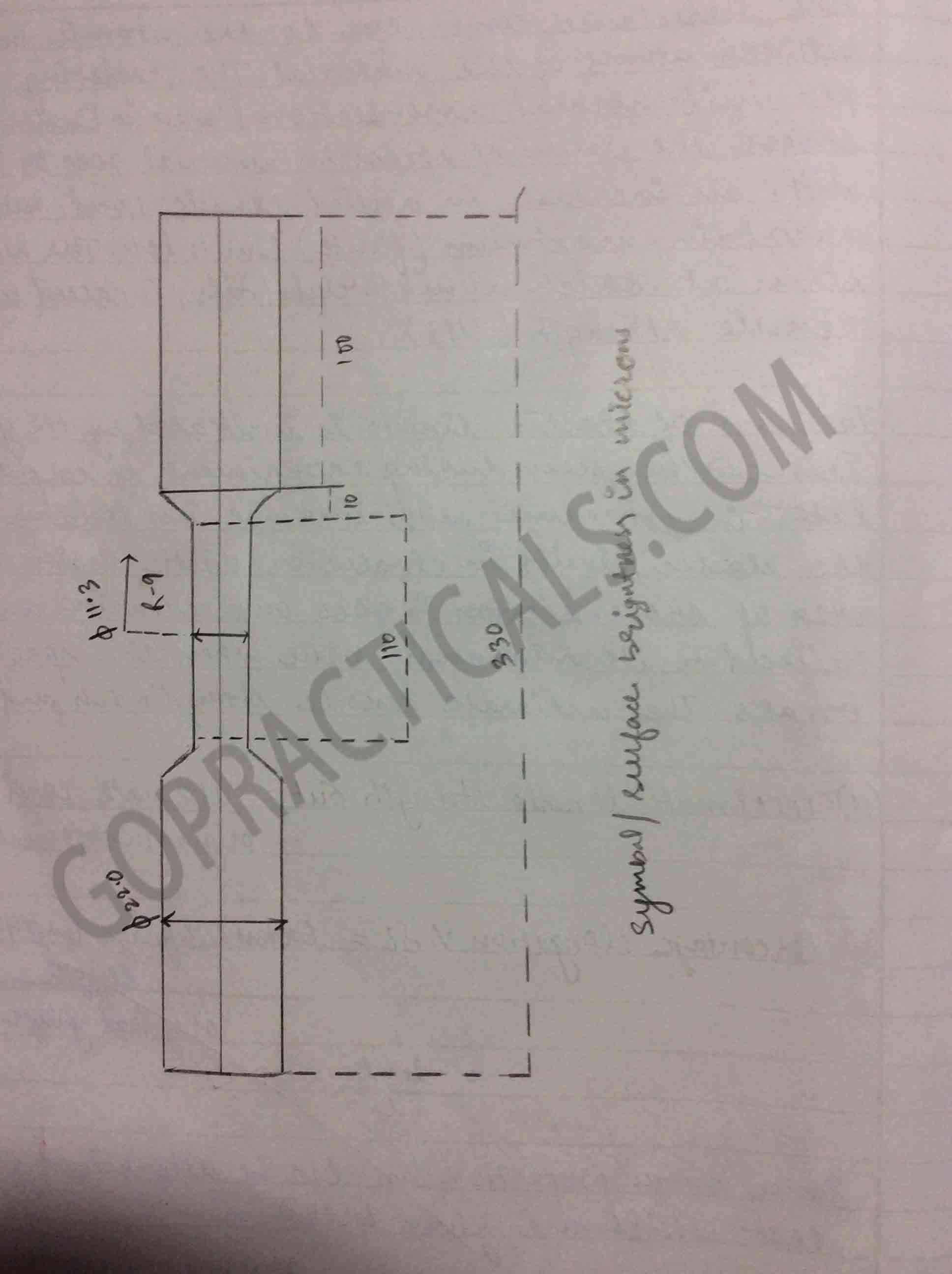 To conduct Tensile test on UTM mechanical practical